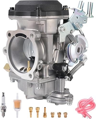 SVKZGFZ Carburador CV40 para Harley Davidson HD Sportster XL 883 1200SoftailTouringDyna FXRRoad King Carb 27421-99A (con filtro de combustible +