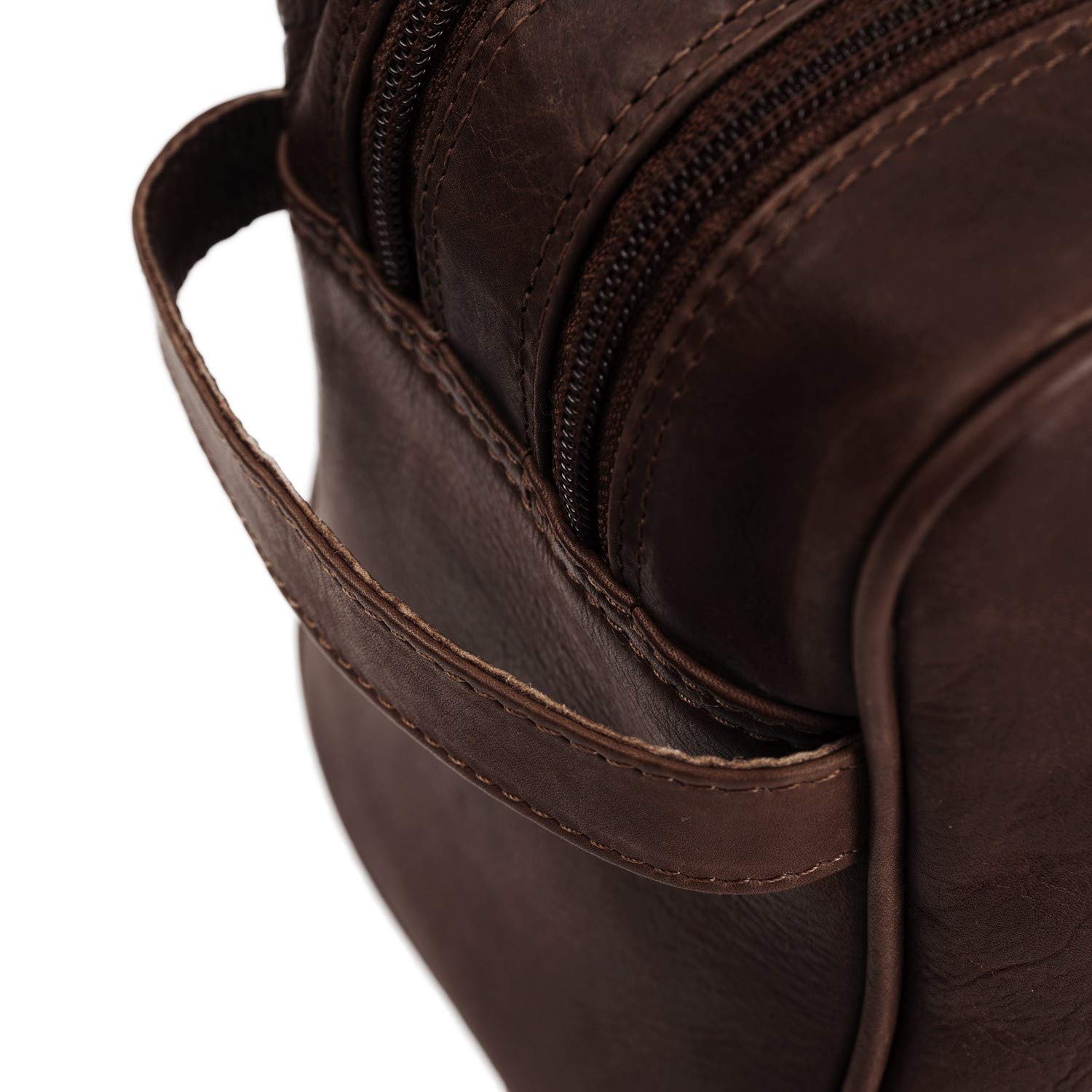 Chesterfield Brand Kosmetyczka Stefan | wykonana ze skóry | duża kosmetyczka dla mężczyzn i kobiet na podróż, brązowa, L