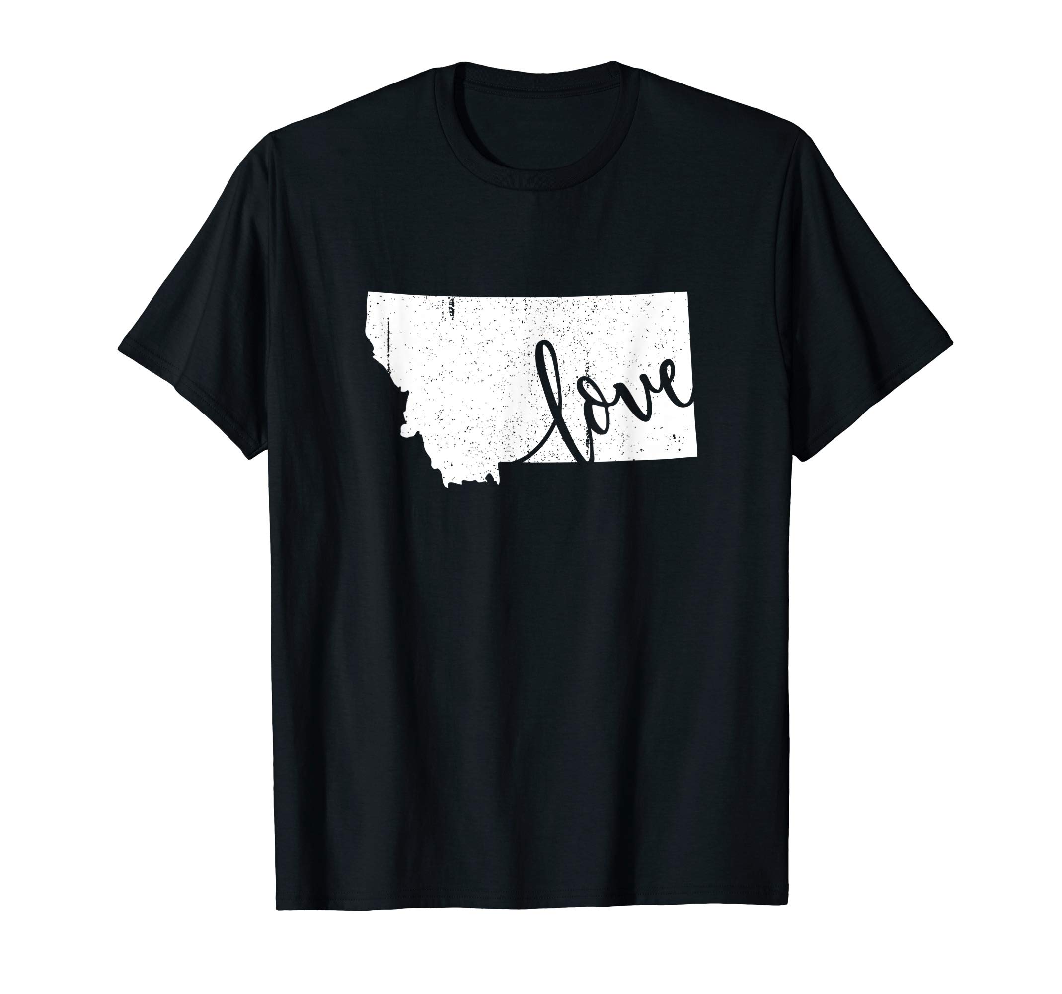 State Love Apparel by JTSMontana Home Love Vintage state map outline shirt T-ShirtOEKO-TEX STANDARD 100