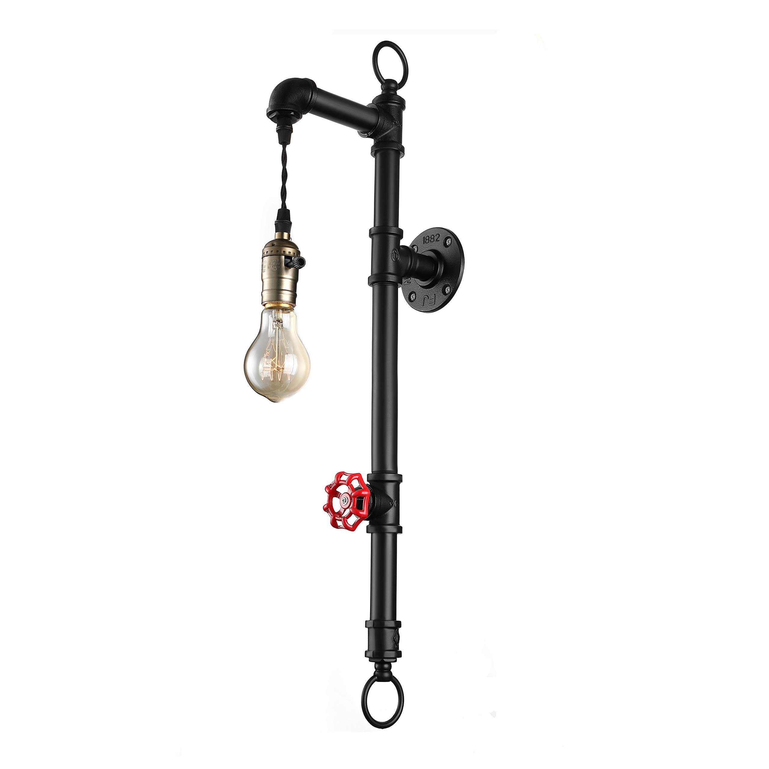 Buy BAYCHEER Industrial Retro Steel Pipe Water Pipe Wall Lamp Wall