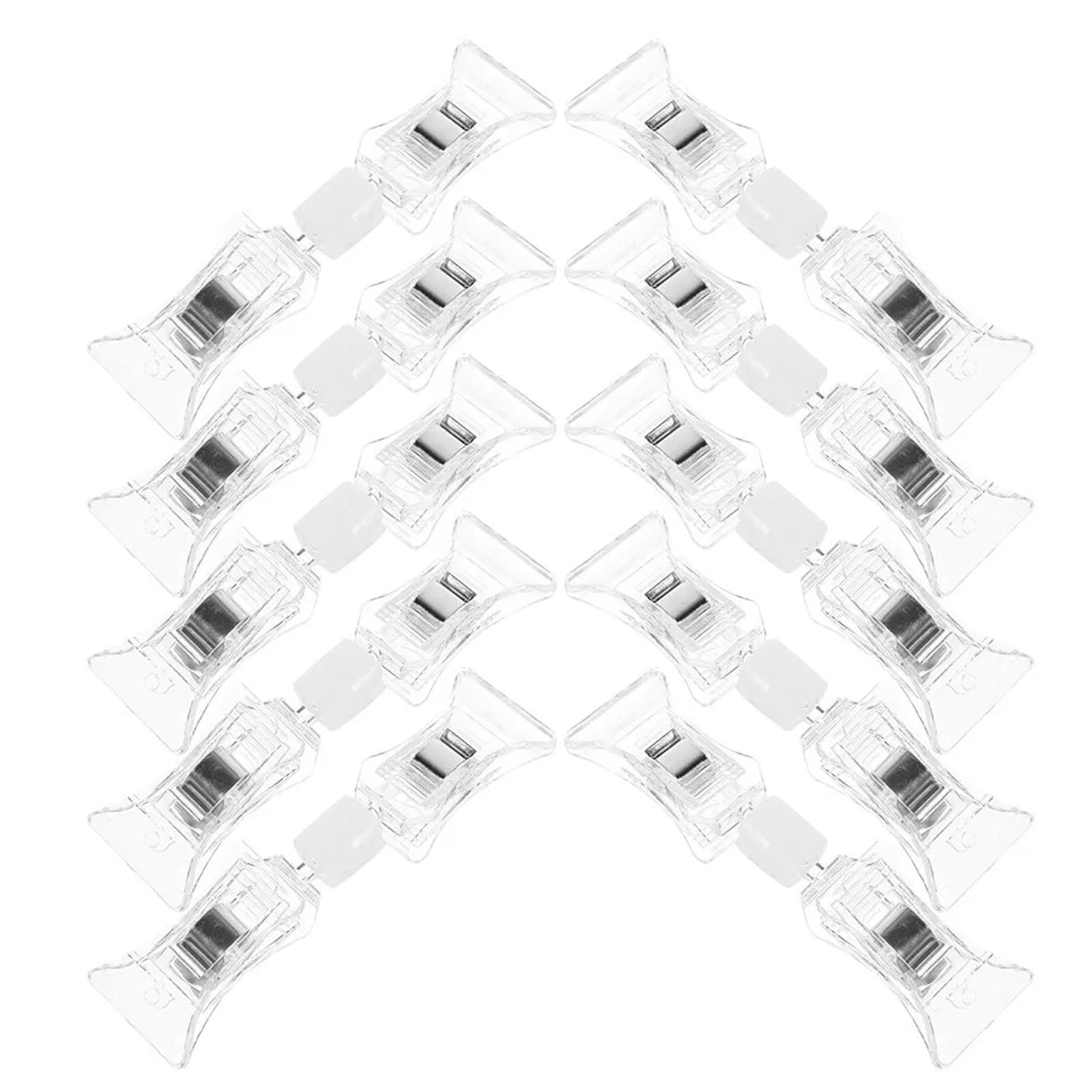 Vaeltor 30Pcs Clear Double Sided Rotatable Merchandise Sign Clips Plastic Price Tag Holders for Supermarket Shelves Retail Store Display