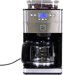 Kenmore Elite Grind and Brew Coffee Maker w/Burr Grinder, 12 Cup Programmable Automatic Timer, Air-Tight Bean Hopper, Grin...