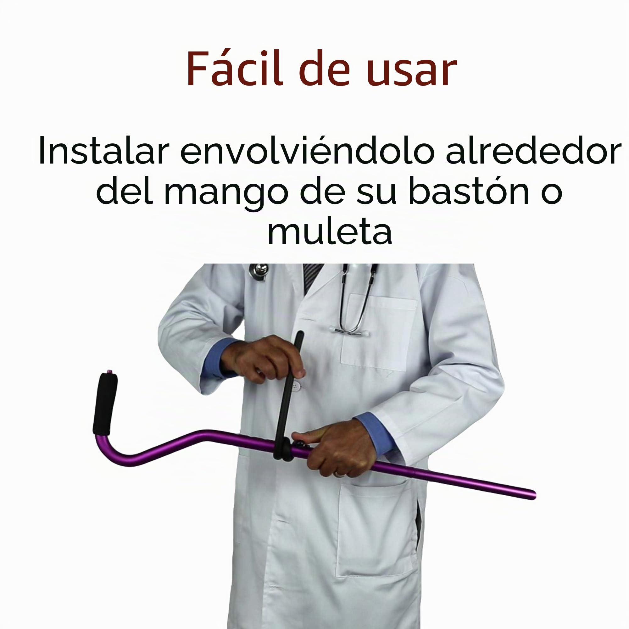 Crutcheze Soporte para bastón, paquete de 3, sostiene bastones al alcance, soporte para bastón, muletas y accesorios para bastón, soporte para agarrador de alcance, accesorio para andador