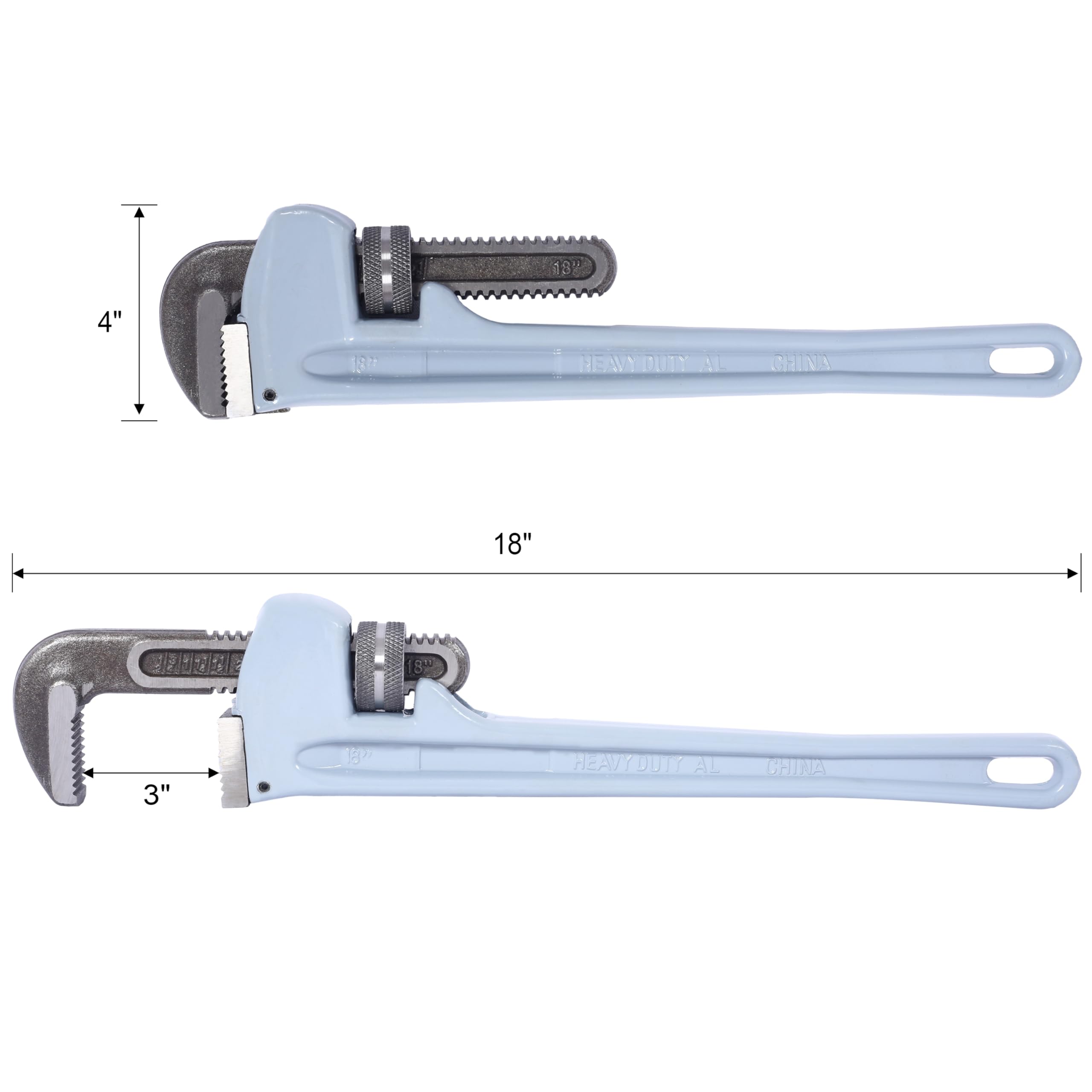 3 Pcs Pipe Wrench Set,14
