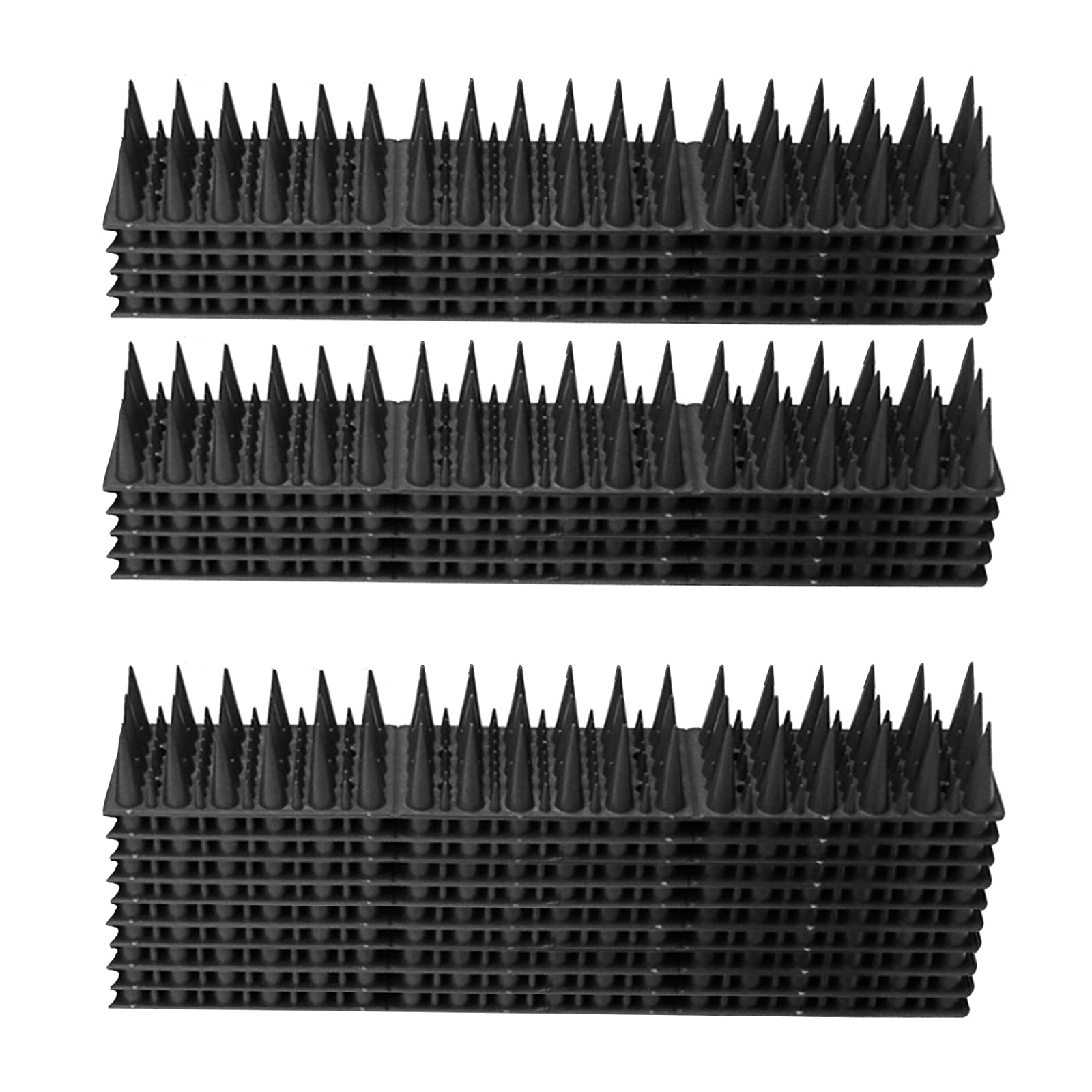 Plastic Bird Deterrent Spikes, Wall And Fence Spikes, Anti Climb Spikes, Garden Security Intruder Bird Cat Repellent Burglar Anti Climb Cat, For Small Animal Pigeons Cats (30cm20pcs, Black)