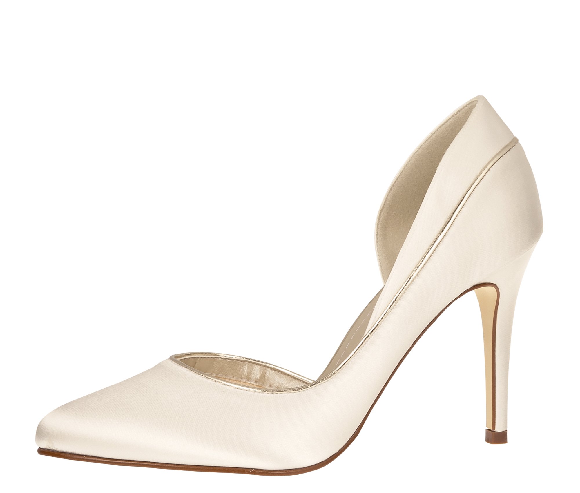Rainbow Club Bridal Shoes Joanne - Pumps, Ivory/Creme, Wedding Shoes, Satin, Comfortably Padded - Size 37 EU (4 UK)