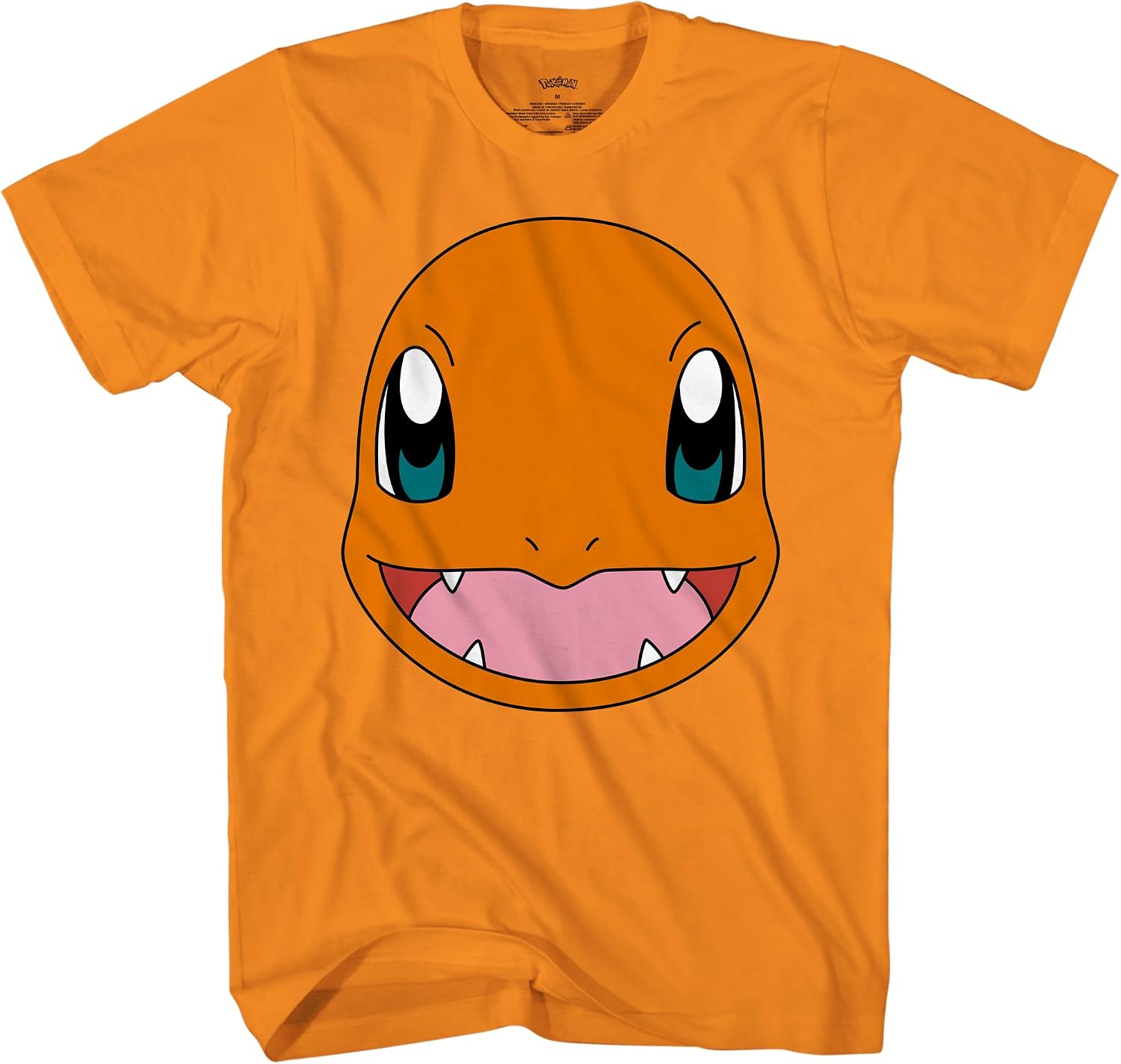 Pokemon Big Face Charmander Pikachu Squirtle Bulbasaur Psyduck Snorlax Adult T-Shirt
