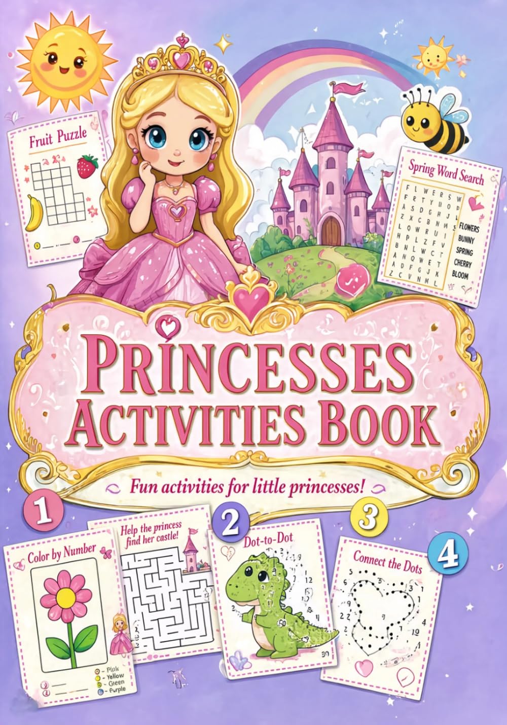 princesses activities book: fun activities for little princesses