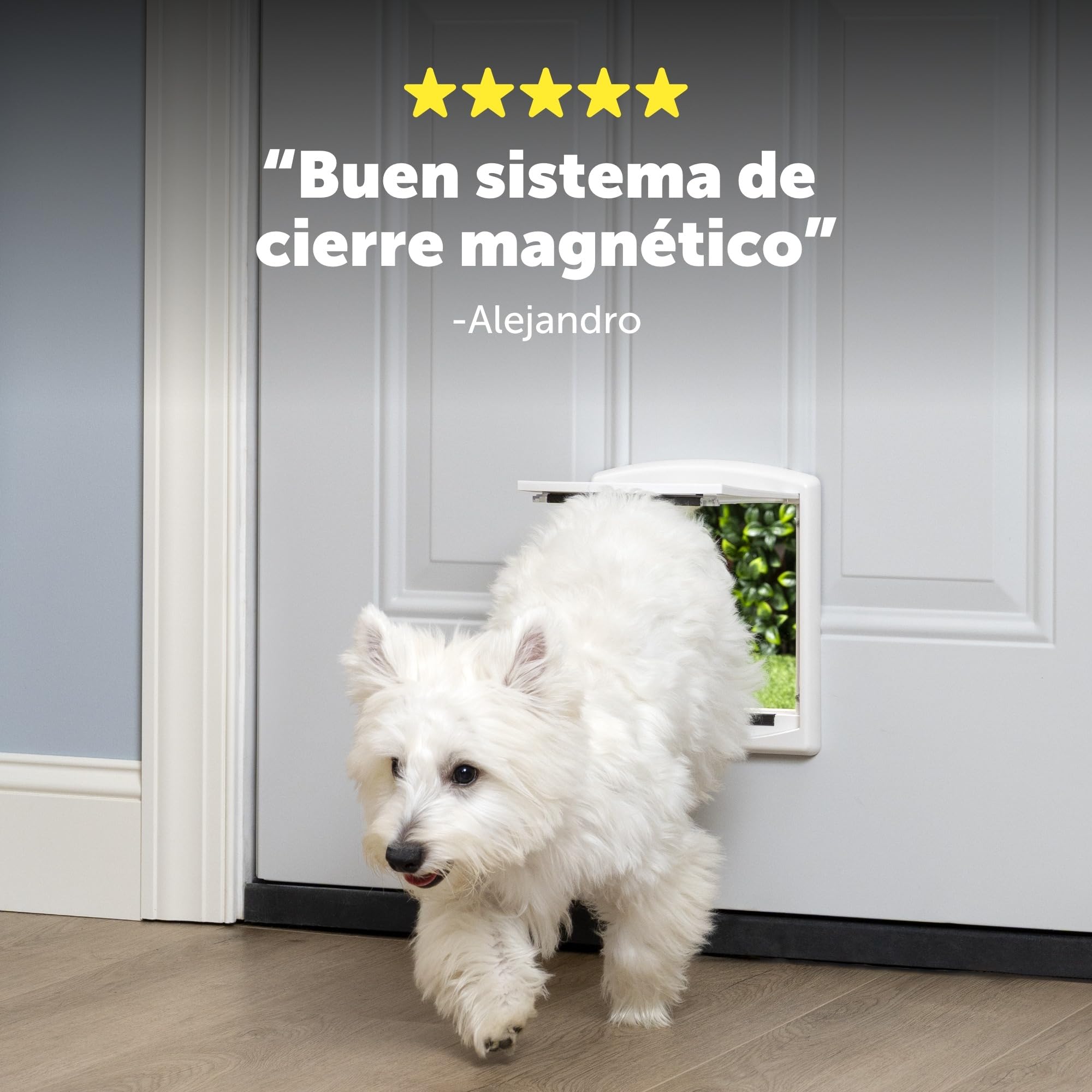 Puerta para Mascotas Original con 2 Posiciones Staywell, Mediana, Blanca