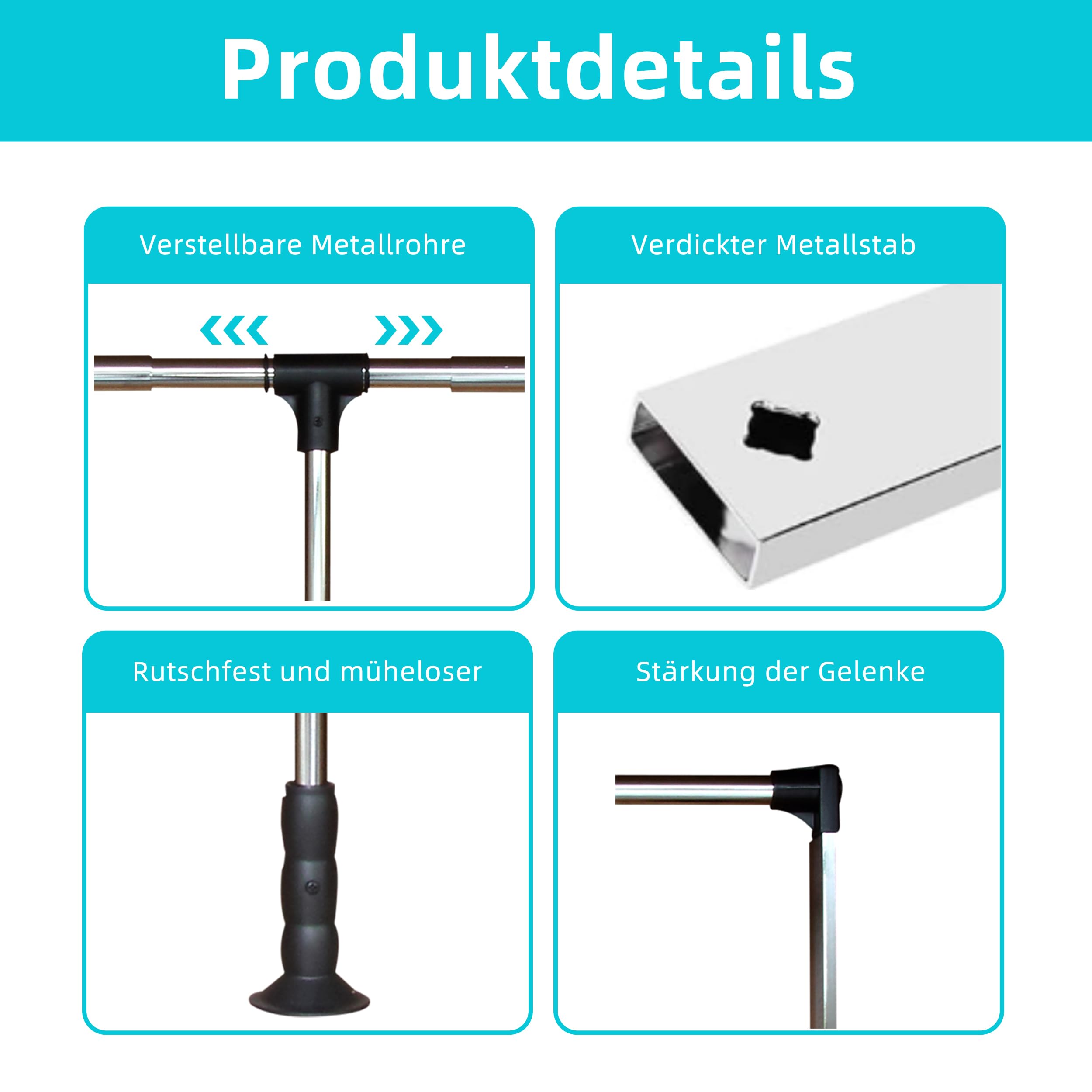 Kleiderlift für Schrank, Ausziehbarer Kleiderlift,Kleiderstange Schrank,Verchromt Aluminiumlegierung,Two-Way Buffering Side,für hohe Kleiderschränke (66-89cm)