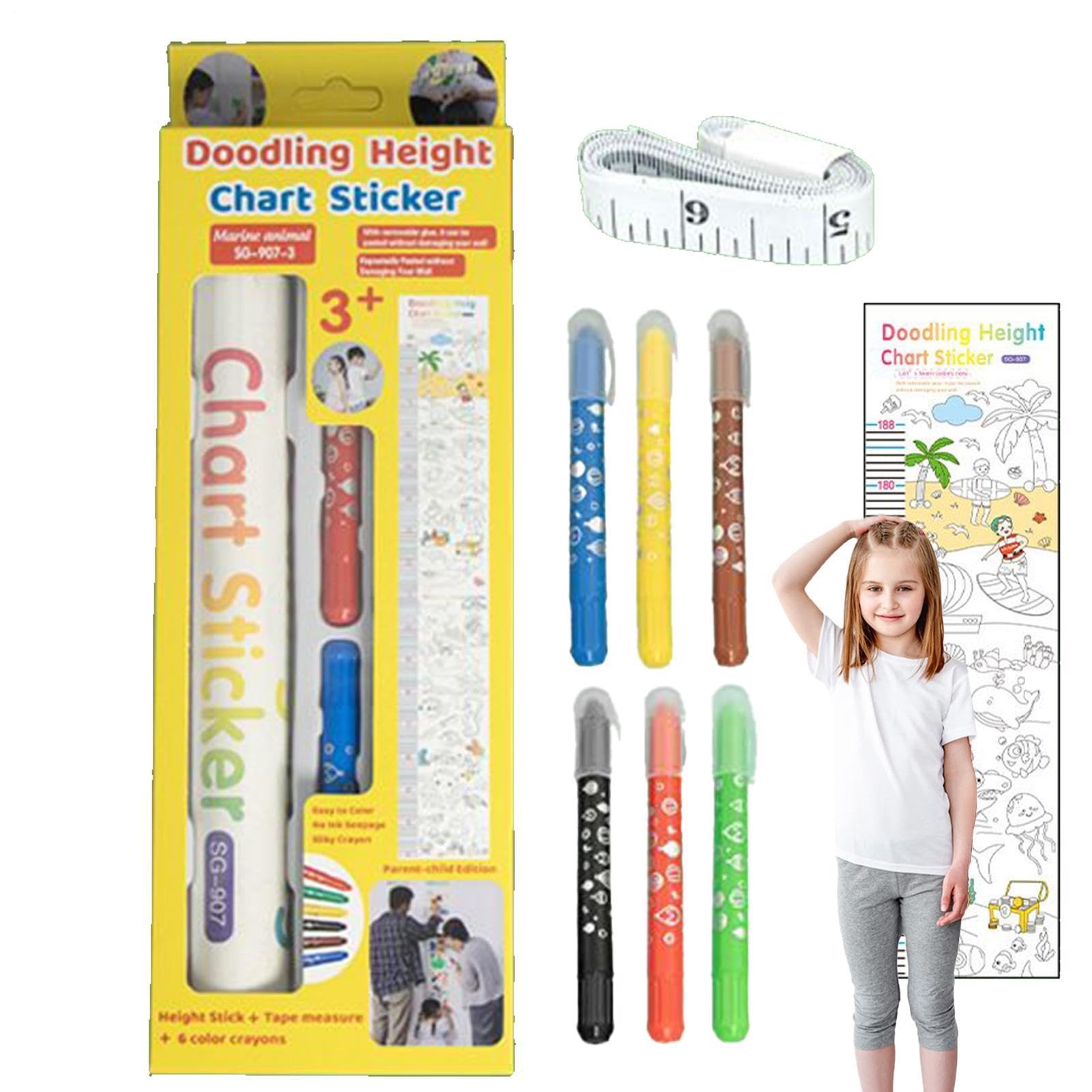 Toise para colorear con medida de crecimiento y decoración de pared infantil 8