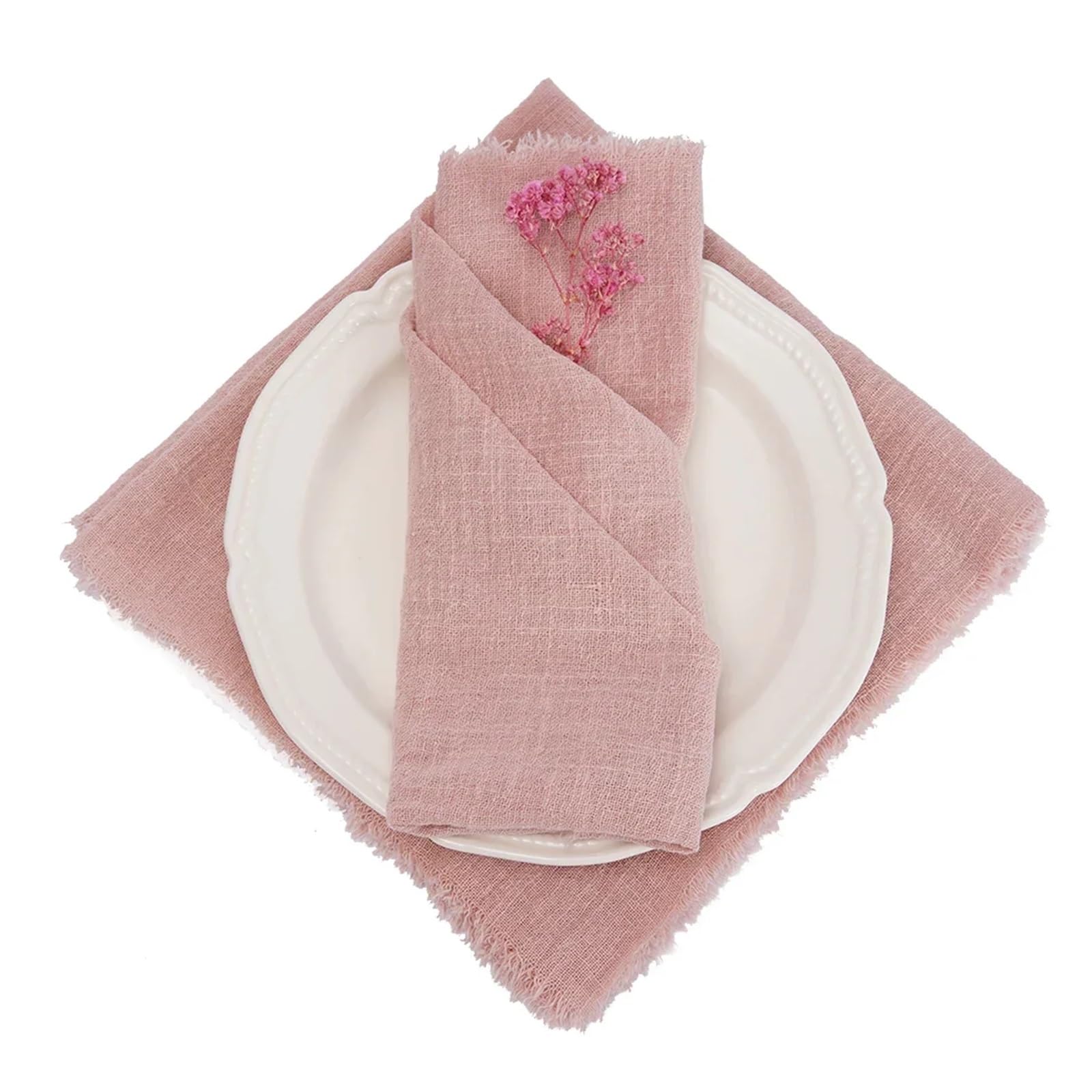 24pcs Cotton Napkin 32x32cm Tea Towel Wedding Party Table Decor Burrs Napkins