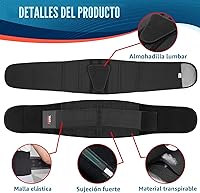 Vista 3 de FEATOL Soporte de espalda transpirable con almohadilla lumbar para mujeres y hombres, cinturón de soporte para alivio del dolor de espalda baja