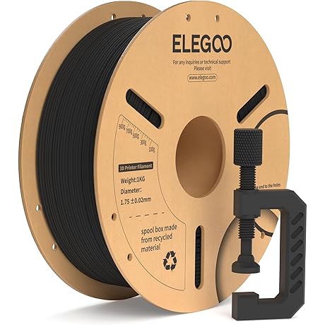 ELEGOO Carbon Fiber PLA Filament 1.75mm - The Ultimate in Strength and...