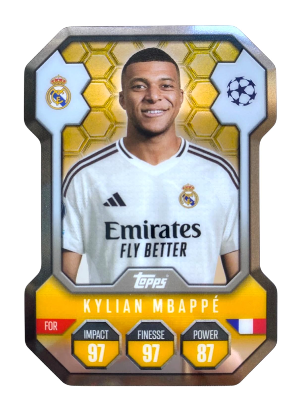 Topps Chrome Mbappe エムバペ ムバッペ 25枚限定 カード Kylian Mbappe Chrome Shield – Match Attax 2024 2025 (24/25) – Very