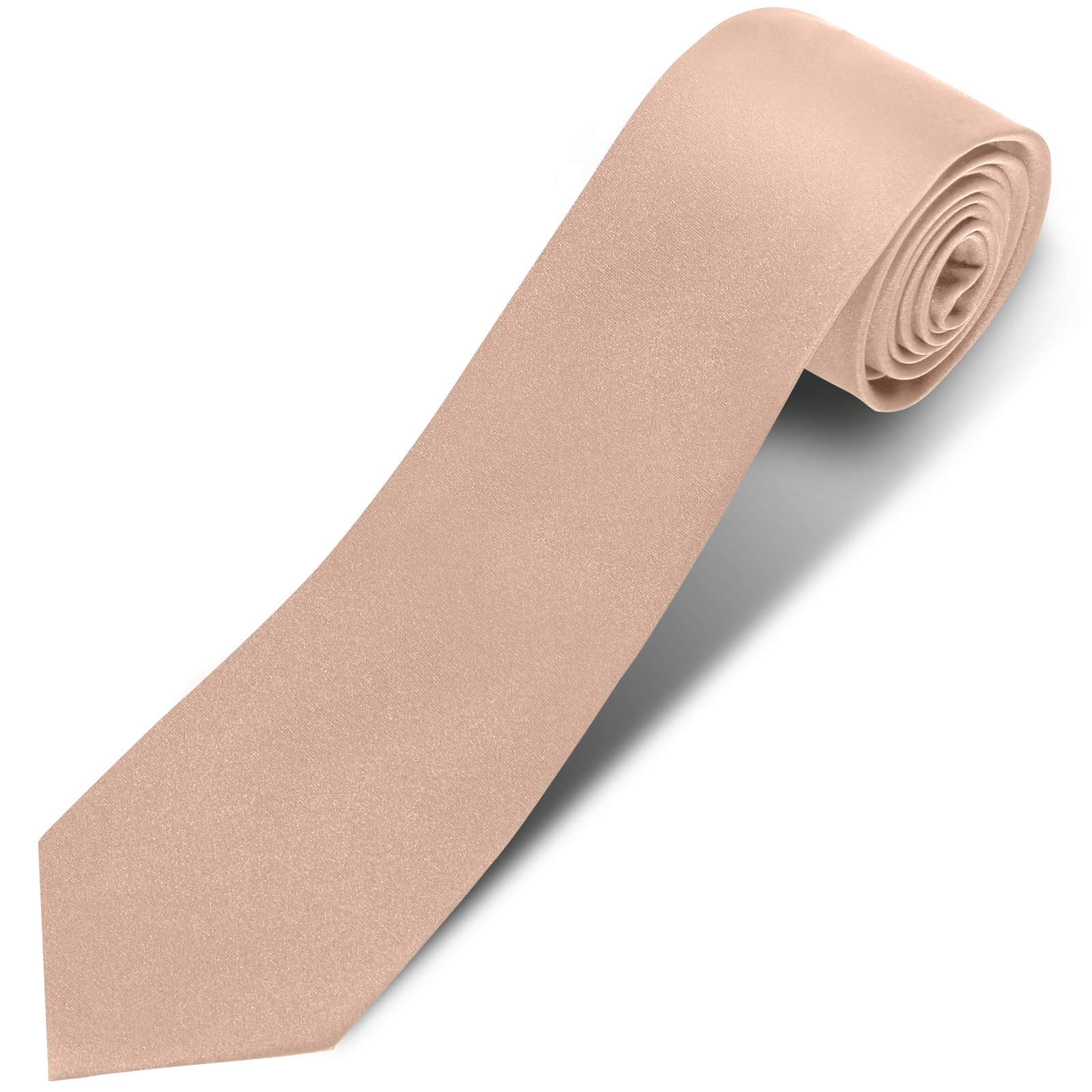 Puistr Men's Tie Pure Color 3.15" (8CM) Tan Ties For Men