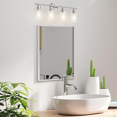 Miniatura 7 de Espird Lámparas de tocador de baño negroníquel, iluminación rústica de barra de tocador sobre el espejo, lámpara industrial moderna de pared con