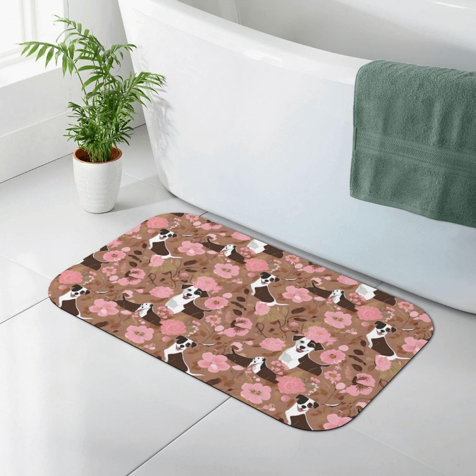 Tapis de salle de bain bouledogues pour une baignoire propre et sûre