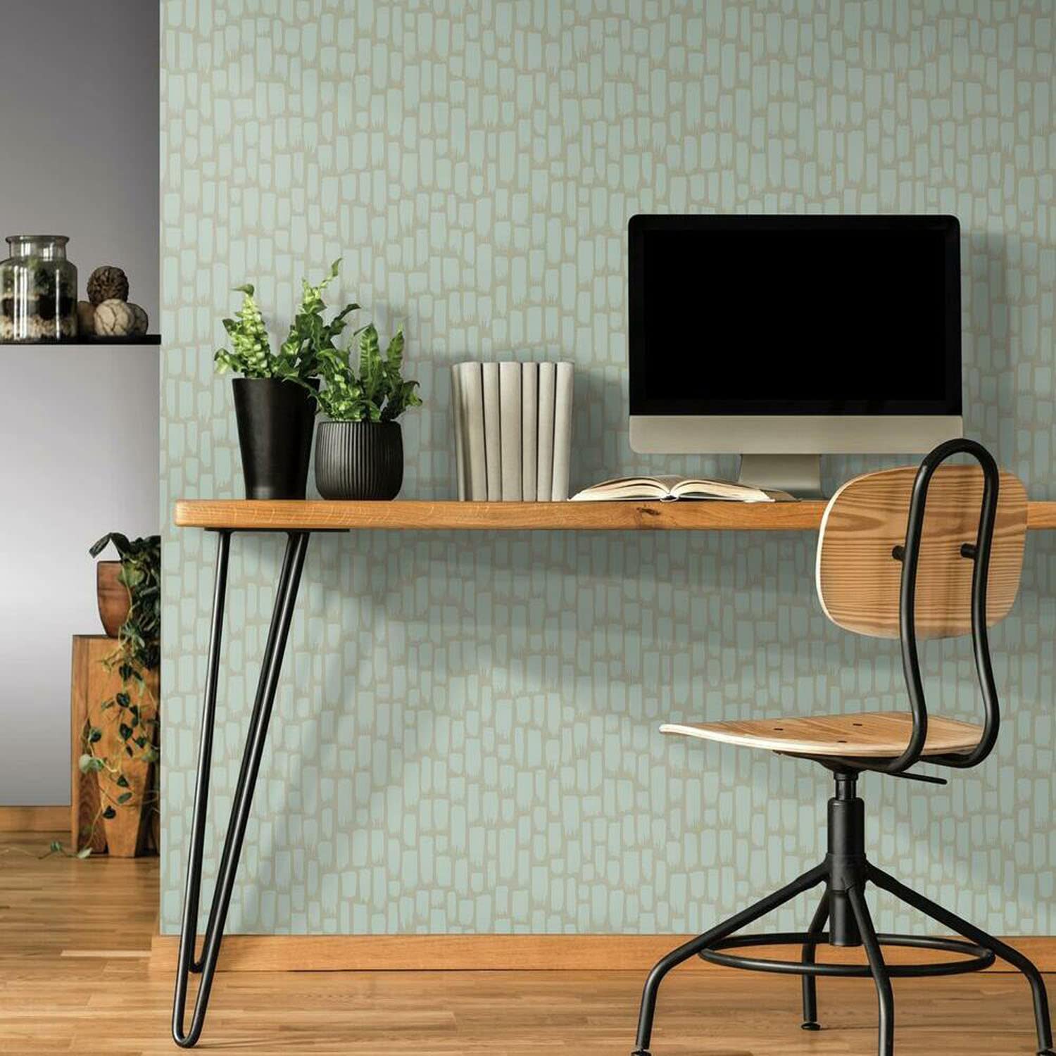 RoomMates RMK11491WP Green Sumi-E Peel and Stick Wallpaper, 20.7 x 40.6 cm - Image 4
