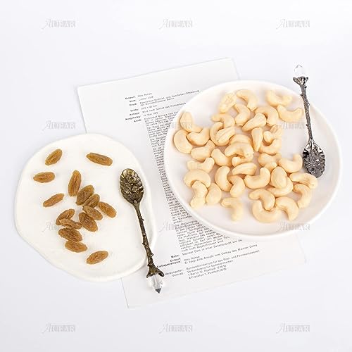 Miniatura 5 de AUEAR, Paquete de 25 cucharas de café de cristal retro, cucharas talladas de té antiguo para vajilla de café