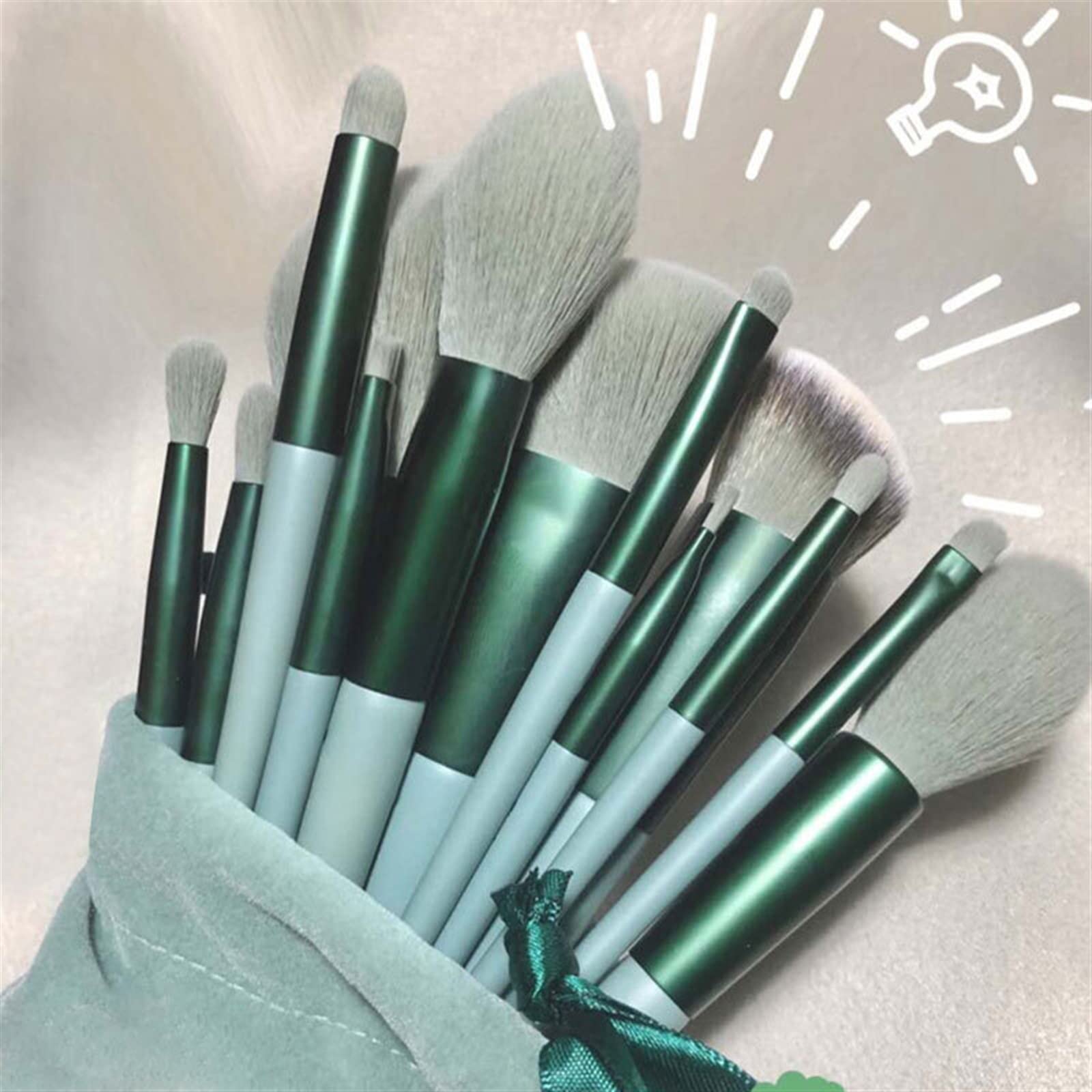 Lot De 13 Pinceaux De Maquillage Doux Pour Femme - Nécessaire Complet - Neuf