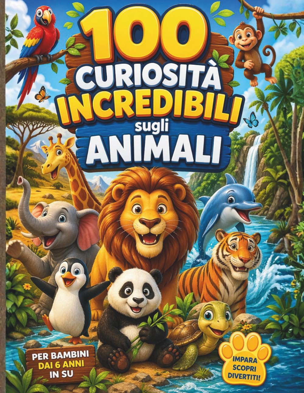 100 CURIOSITÀ INCREDIBILI SUGLI ANIMALI: Un viaggio tra fatti incredibili, animali strani e segreti della natura. Perfetto per bambini curiosi che vogliono stupire amici e famiglia.