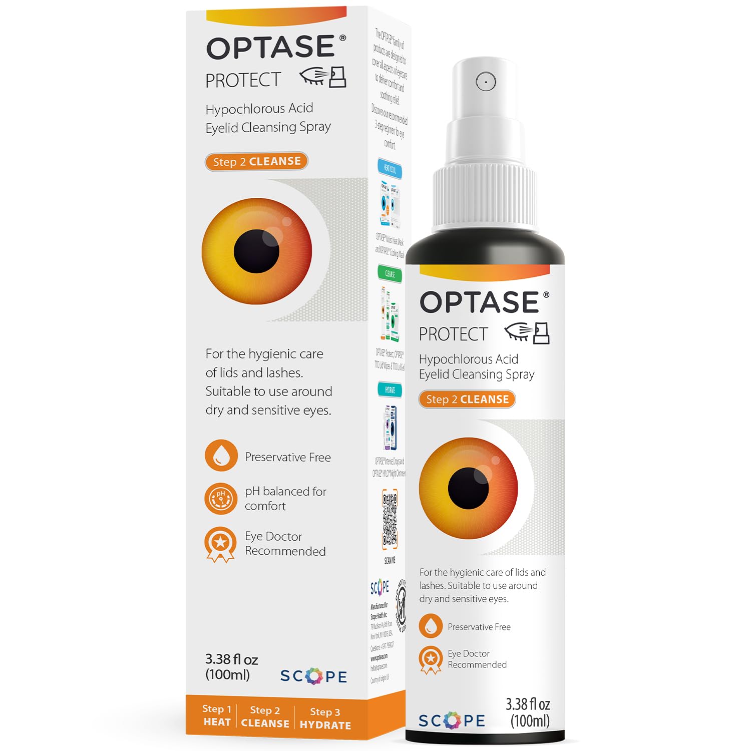 Amazon.com: Optase® Protect Eyelid Cleansing Spray, 100 ml