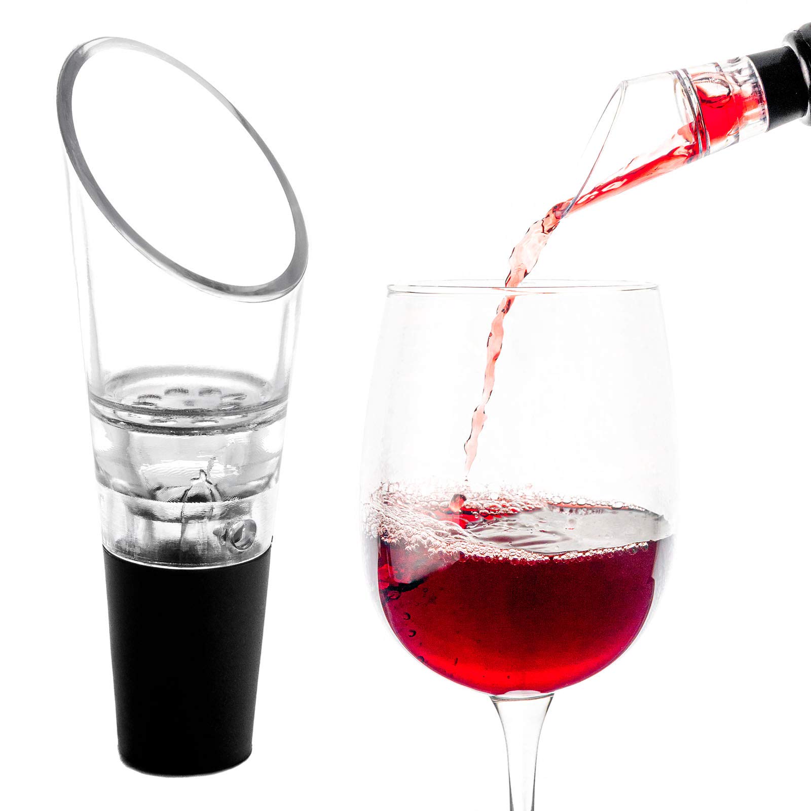 Akord Multi-Colour 2 Pcs Wine Aerator Pourer Pour Spout, Acrylic,