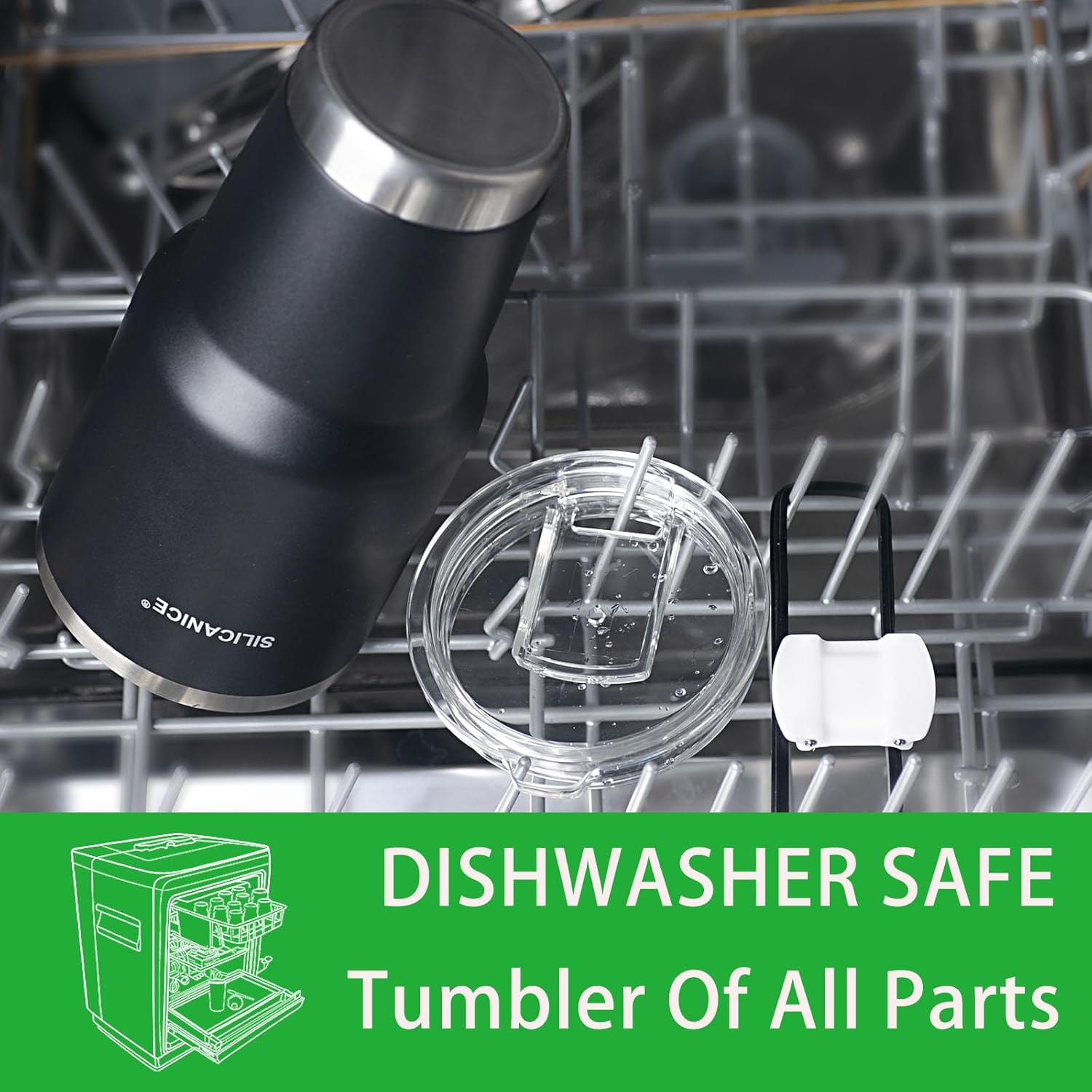 Break & Scratch Resistant lid with Detachable Slider, 30 oz Insulated Tumbler, Splash Resistant Design, Travel Coffee Mug,Cup holder -friendly, Hot/Cold Drinks,Thoughtful Gift- Black - Image 7