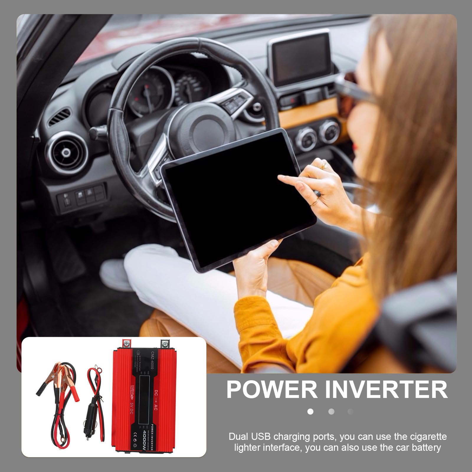 Inversor para Pantalla a LCD 4000w 12v 220v con Coche