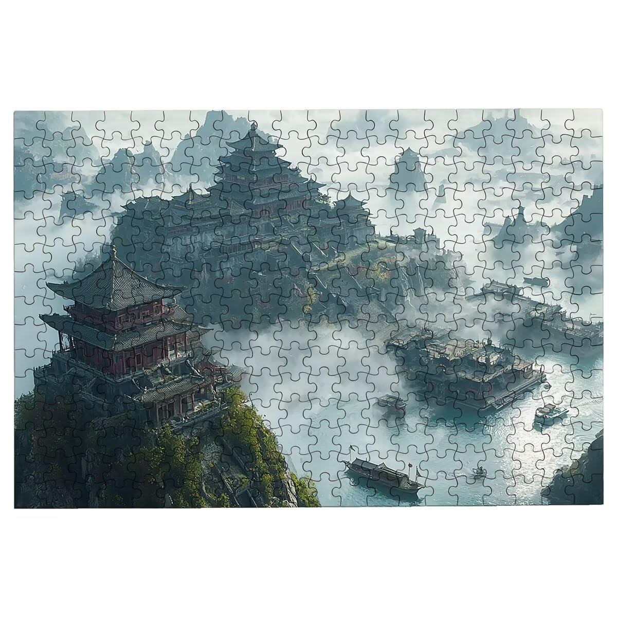 Puzzle 5000 Pezzi Paesaggi, Puzzle Adulti Retrò, Puzzles in Legno con Squisita Scatola di Imballaggio, Classici Puzzles Educativi per Adulti eTutta La Famiglie, Come Regalo Uomo, Decor Casa -3349