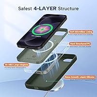 Vista 455 de Miracase Funda diseñada para iPhone 13 Pro Max con protector de pantalla, [forro de microfibra suave antiarañazos], funda protectora de silicona