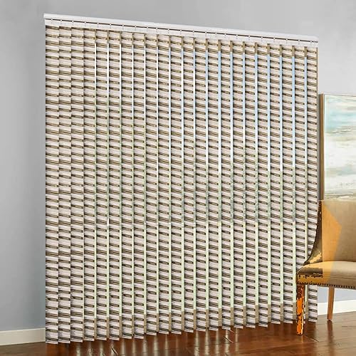 Persianas verticales para puertas correderas, hechas a pedido, filtro de luz de césped tejido, protección UV, persianas verticales para patio,