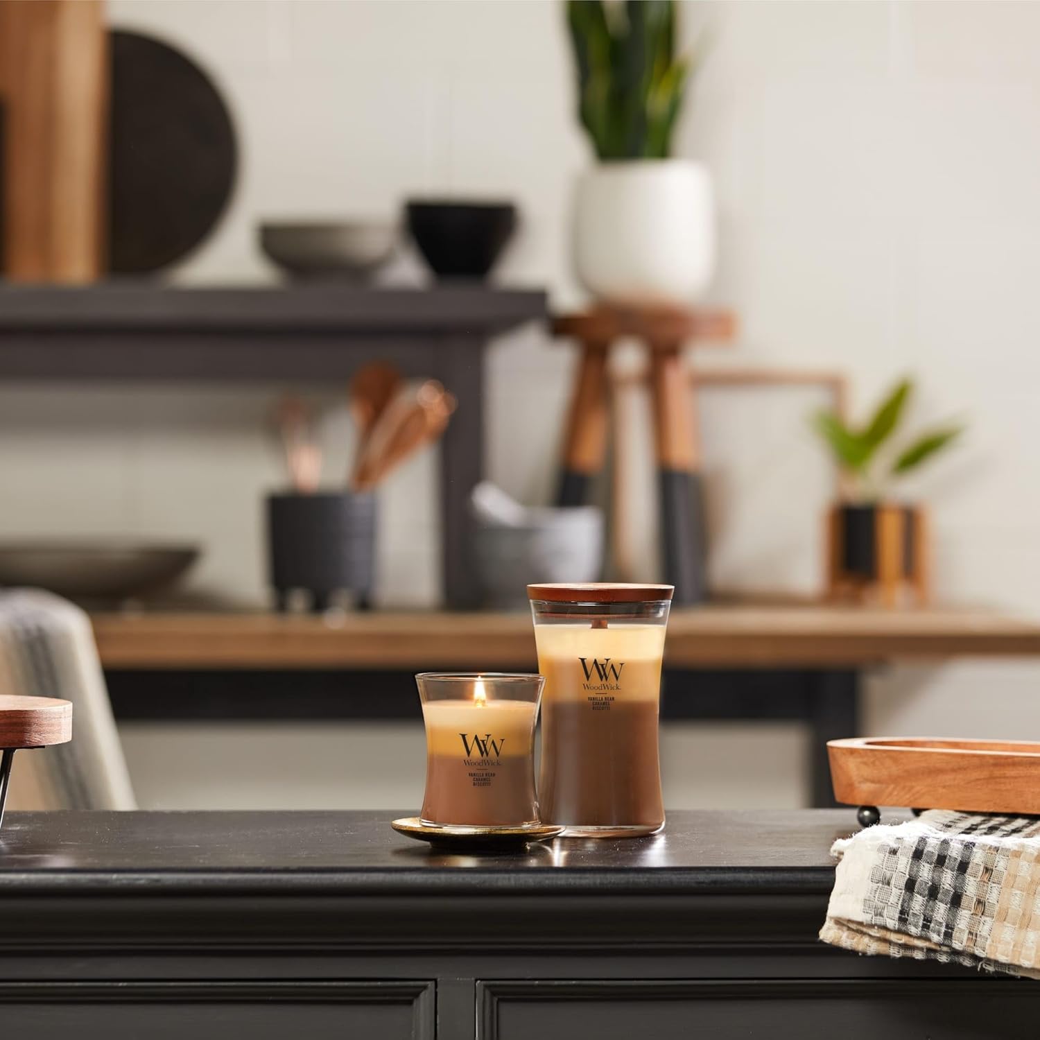 WoodWick Café Sweets Trilogy Holiday Candle Gifts for Women and Men, 9.7 oz Medium Hourglass Trilogy Candle with Crackling Wick - Image 7