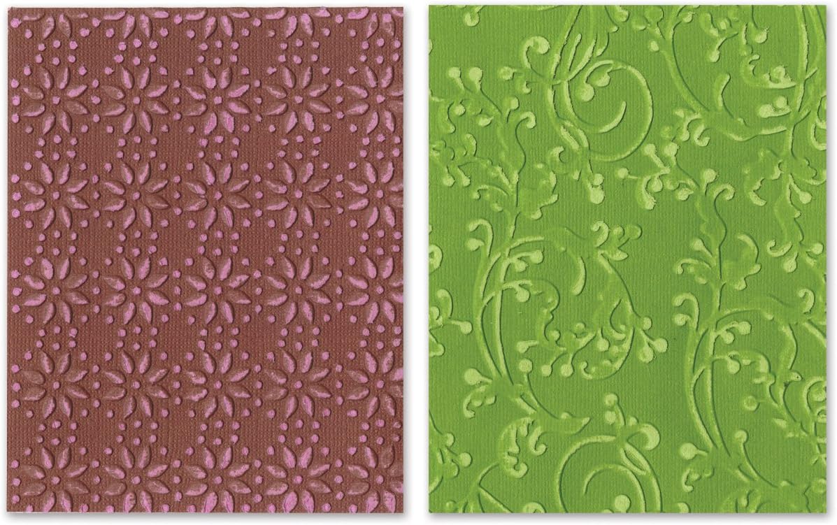 Sizzix Textured Impressions Embossing Folders By Basic Grey-2/Pkg - Sugar & Starry Night