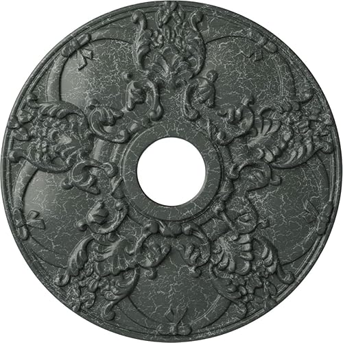 Vista 189 de Ekena Millwork CM18NOPOS Medallón de techo Norwich, 45.72cmOD x 8.97cmID x 1 3/8"P, pintado a mano cobre pulido