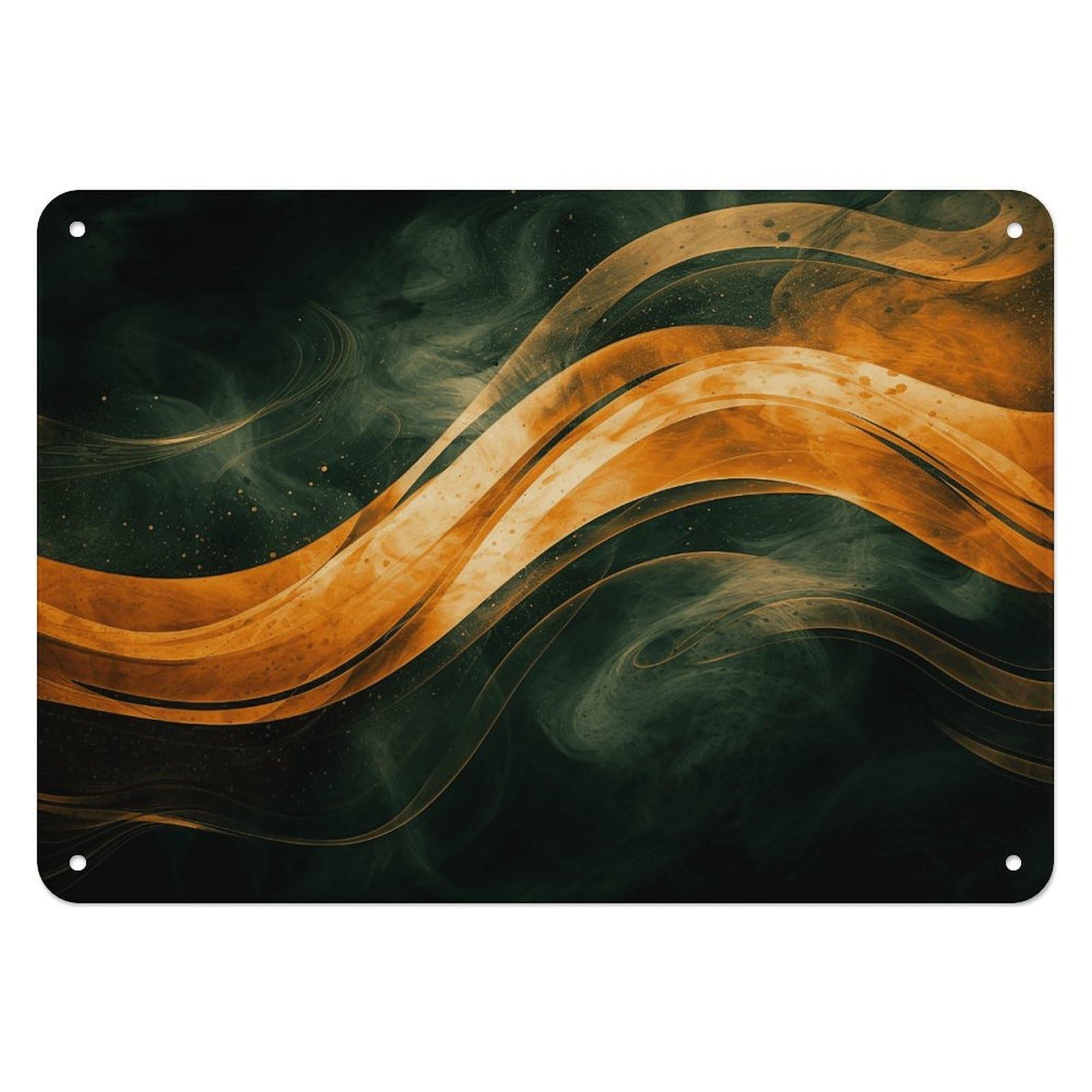 Fekiloot Style Orange Pattern Wall Decor Iron Painting Metal Sign