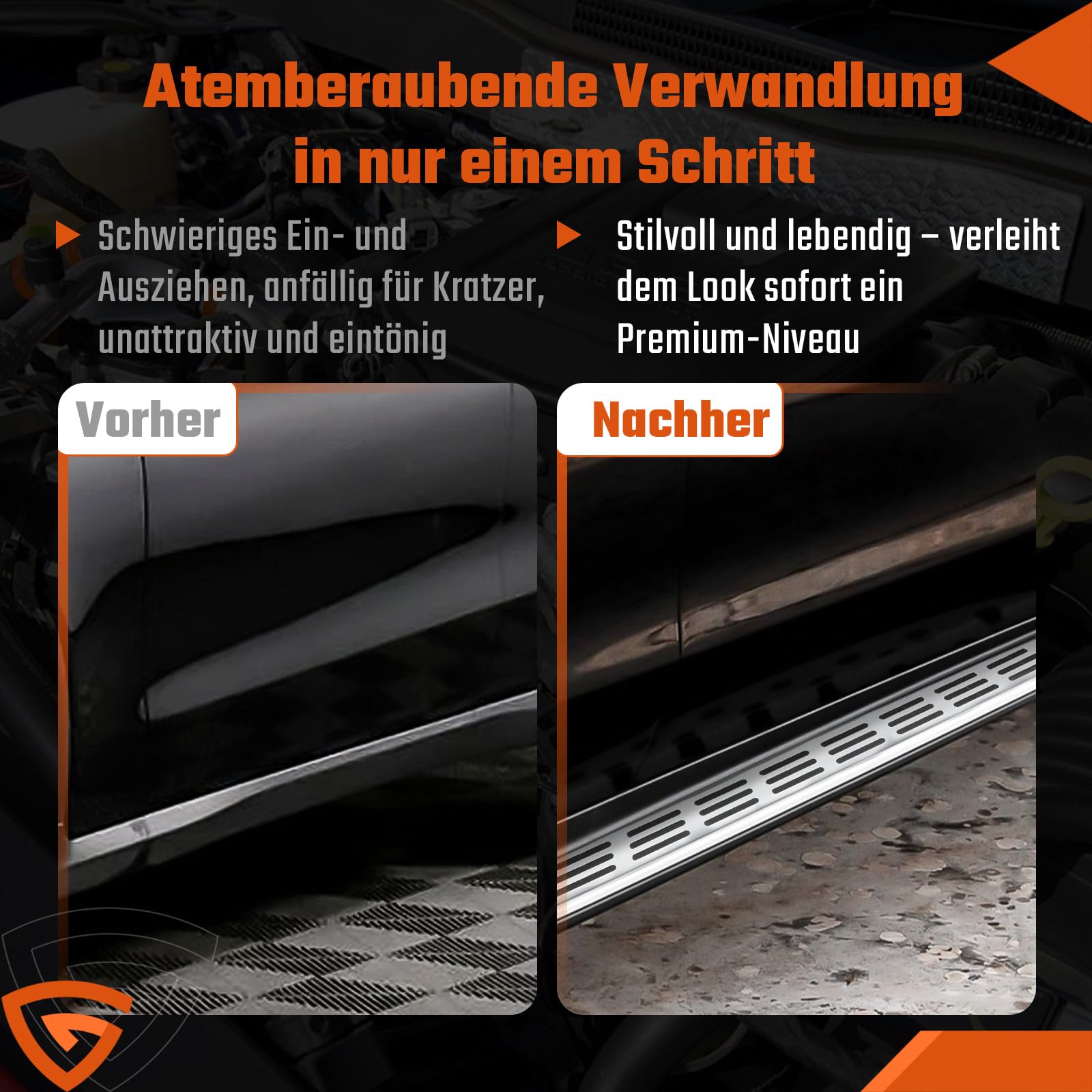 Trittbretter Seitenbrett Set Kompatibel mit Mercedes Benz GLE W167 V167 2019-2024, Belastbar bis 360KG, Seitenschweller mit Halterung, Aluminium Schweller, rutschfest, robust, Links & Rechts