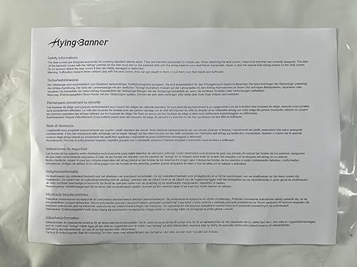 Miniatura 9 de Flying Banner Juego completo de fundas de asiento de automóvil, ajuste universal para la mayoría de automóviles, camiones, SUV y camionetas, cómodo