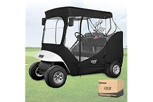 Golf Cart Enclosure Compatible with EZGO TXT RXV, 600D Waterproof Golf Buggy Keep Warm Cover