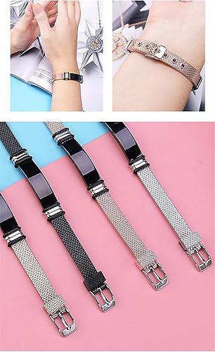 Miniatura 2 de ZKXXJ Pulseras de alerta médica para hombres y mujeres, pulsera ajustable de acero inoxidable para identificación de emergencia, pulsera de