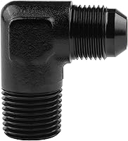 Vista 26 de EVIL ENERGY 4AN macho Flare a 1/8 "NPT adaptador de montaje de tubería de aluminio recto negro