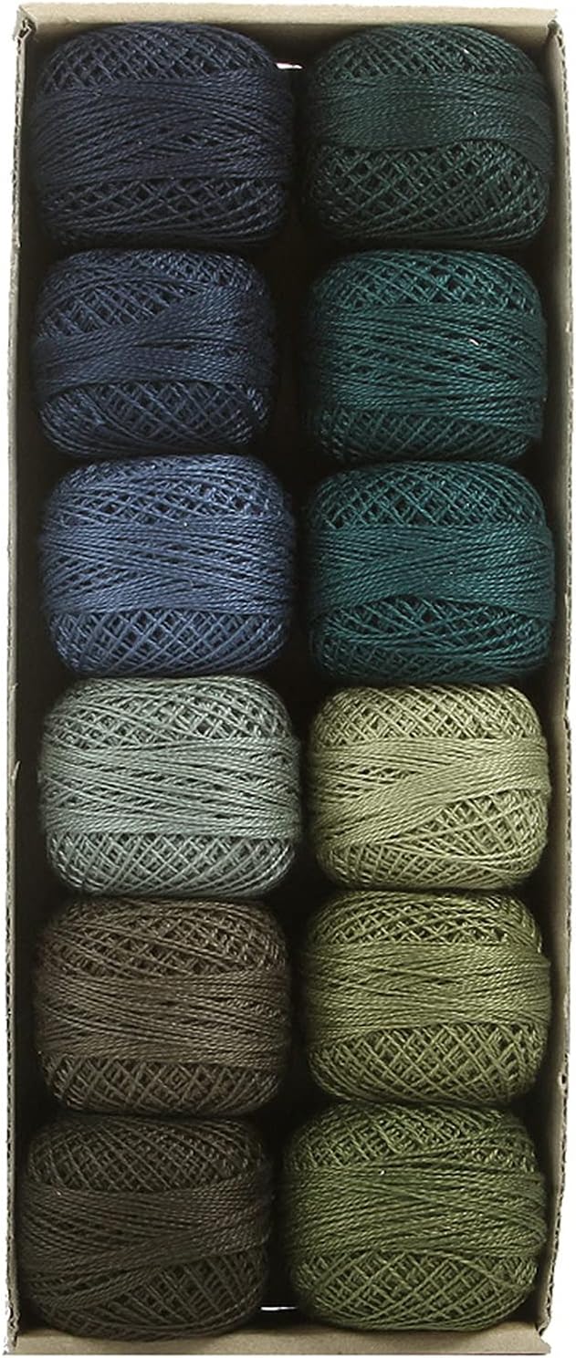 Valdani Perle Cotton Thread Size 12 | Scent of Flowers Collection | 12 Colors 109 Yards - Hand-Dyed Embroidery Thread
