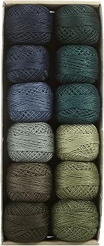 Valdani Perle Cotton Thread Size 12 | As Time Goes By 3 | 109 Yards per Ball - Hand-Dyed Embroidery Thread