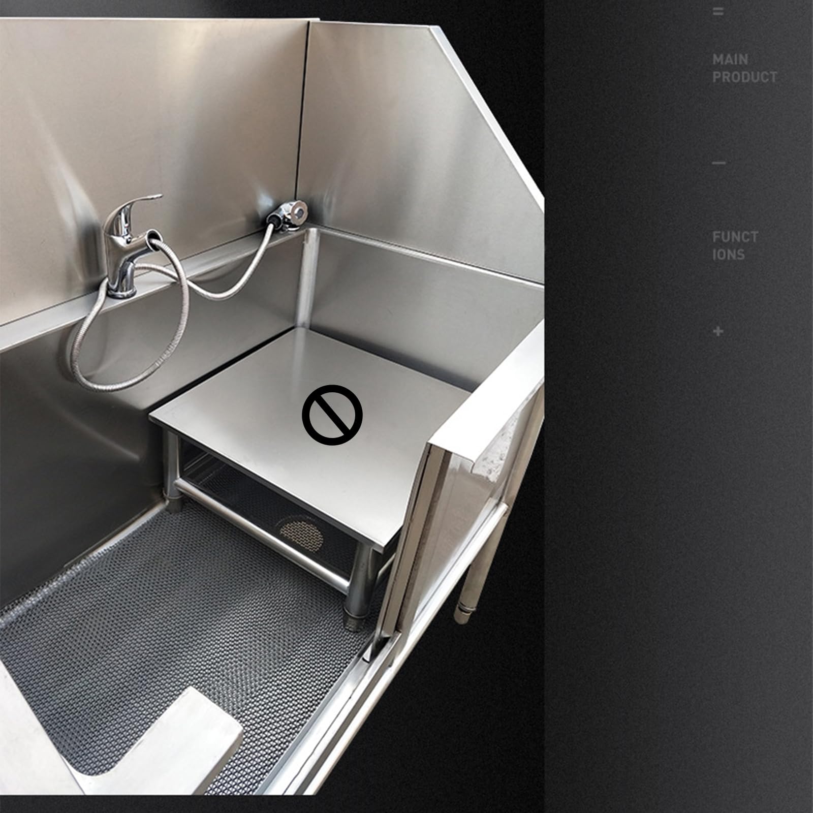 Vasca Da Bagno Professionale Per Toelettatura Di Cani Da Compagnia In Acciaio Inossidabile,Vasca Da Bagno Per Cani Di Grandi Dimensioni,Stazione Di Bagno Per Cani Per La Casa,Stazione Di Lavaggio(120c