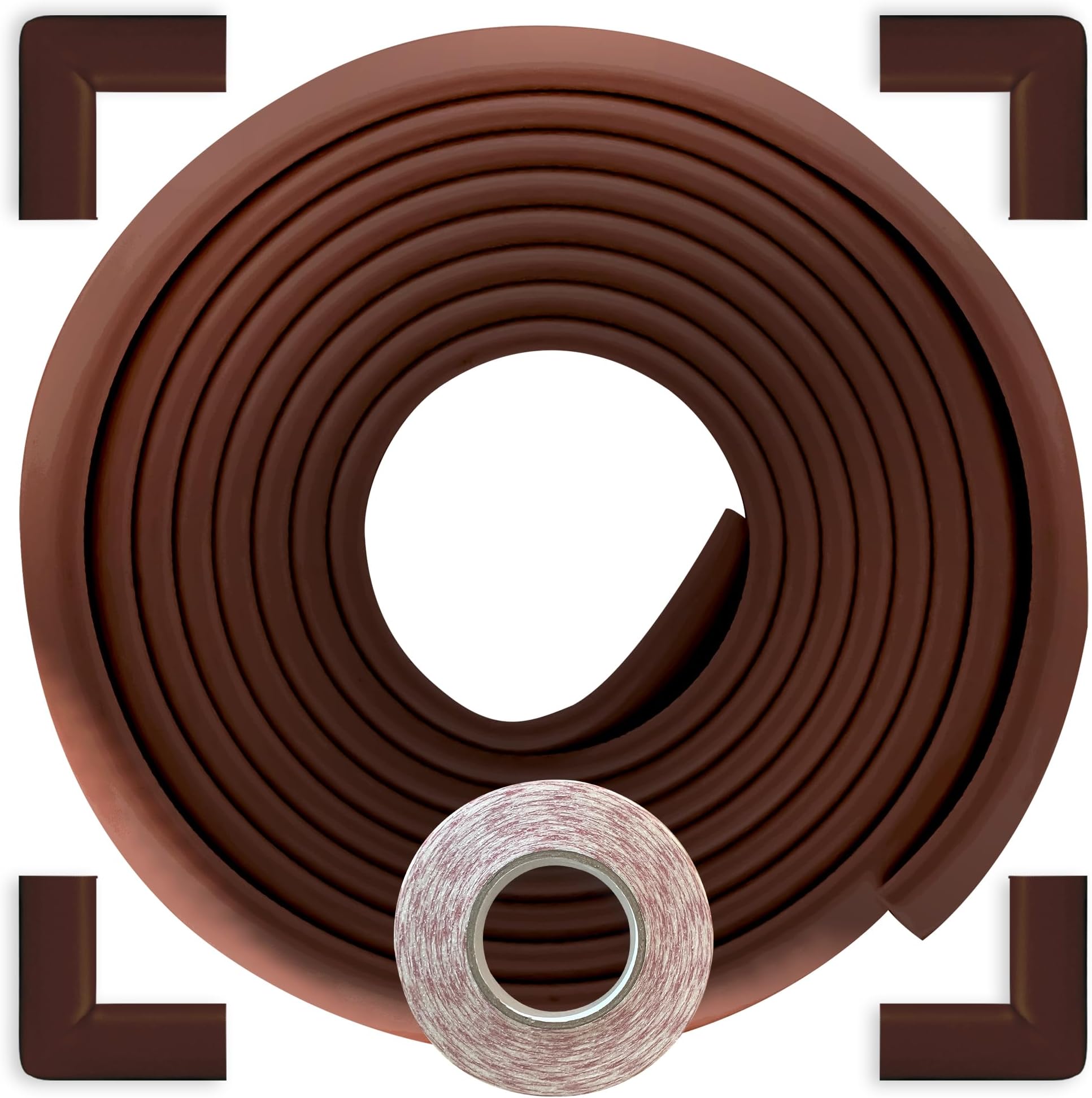 HAMBROZ 6 meters (Brown) Baby Safety Corner Guard, Baby Bumpers, Table Edge Corner Protector, Baby Proofing Foam for Furniture Edges & Corner Guard Cushion Set Child Protection Bumper Strip