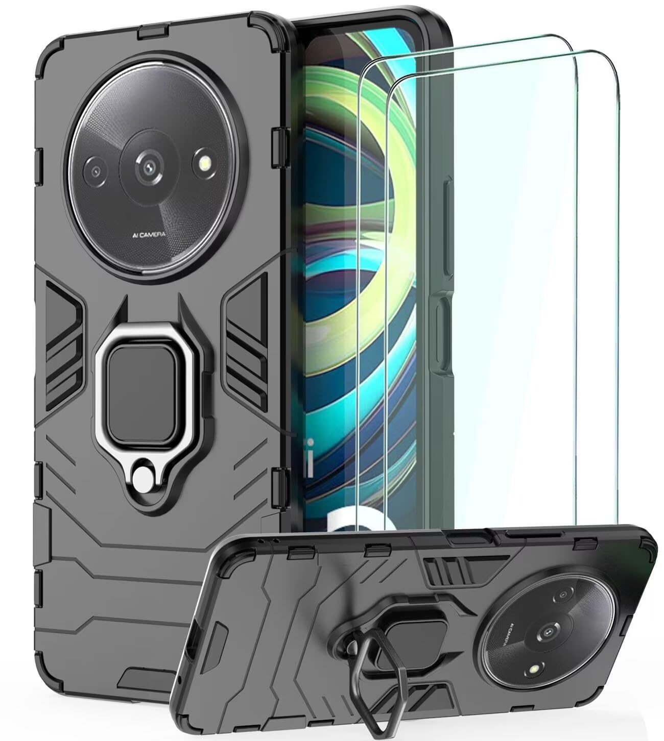 Custodia LeYi Per Redmi A3 4G - Cover Con Anello E Protezione Fotocamera - Foto 1