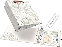 Vista 103 de Ospelelf Mini 3 Ring Binder, 2 Inch, Cute Pink Marble Binder for 5.5" x 8.5" with 5 Tab Dividers, File Folder Labels and Low Profile Clipboards
