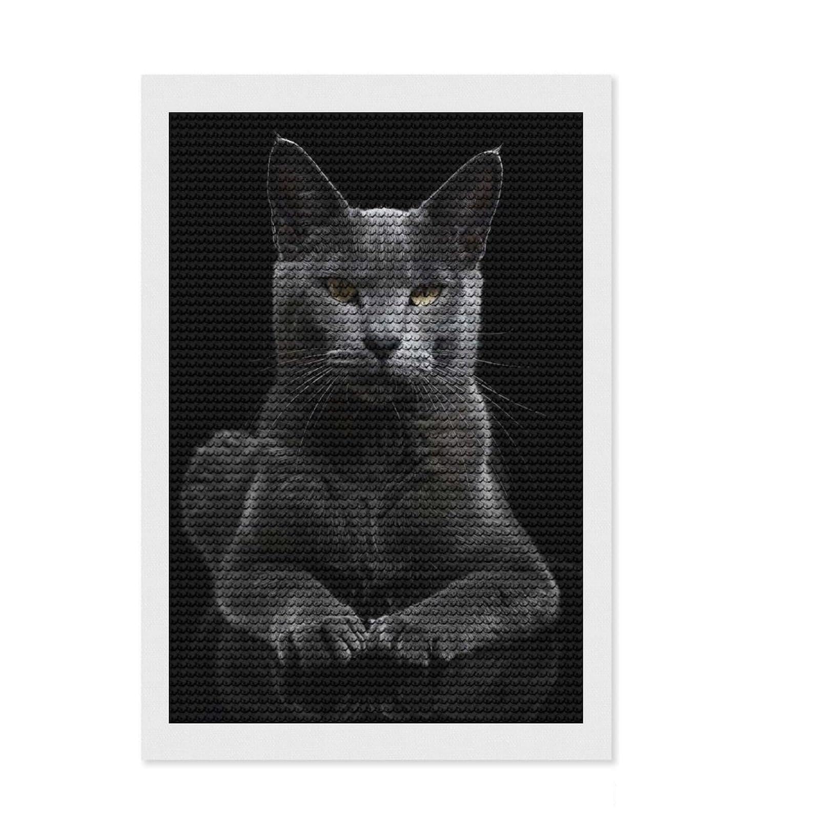 Junmoney Korat Full Drill Diamond Painting Kit 8"x12", for Adults, Good for Quiet Evenings, Farmhouse Decor, Holiday Gift Idea