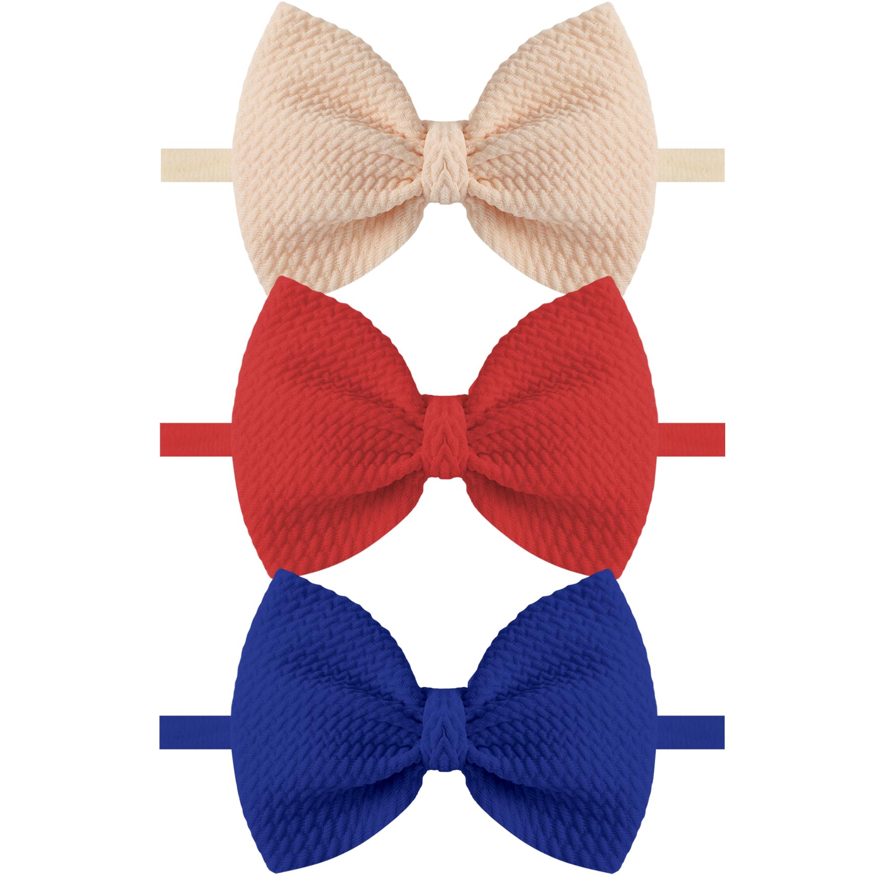 AYAOZTT Newborn Girl Bows Baby Headband 3 Package Handmase little girls toddler